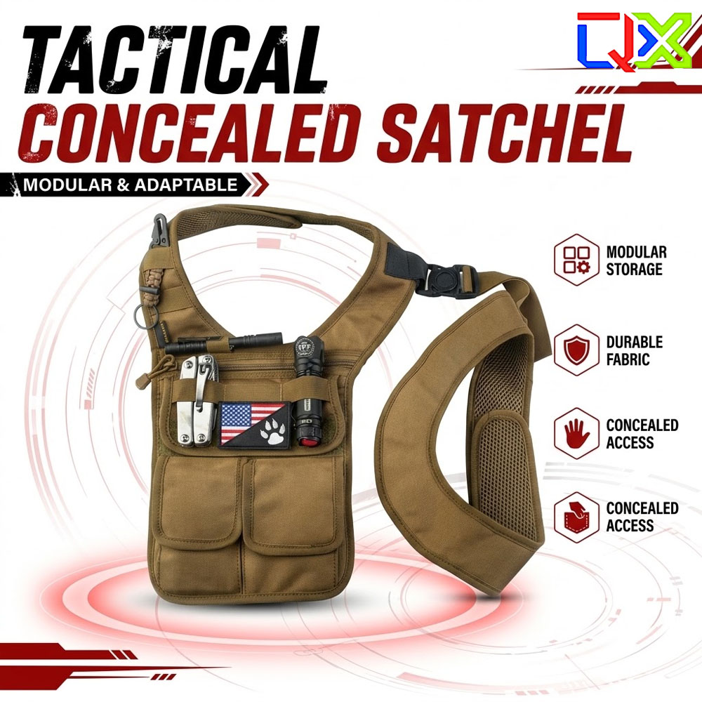 Edc Concealed Carry - حقيبة كتف تكتيكية مخفية من QX