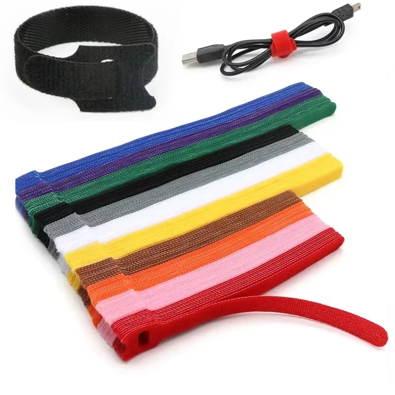 Gear Tie Reusable - 10-50 قطعة من أربطة الكابلات الملونة