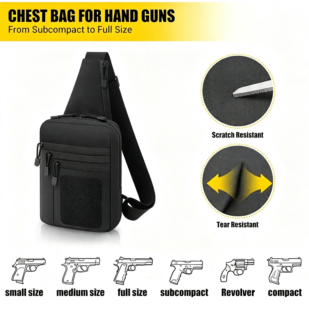 حقيبة صدرية مخفية لحمل المسدس، - مراجعة Edc Concealed Carry Holster وسعره